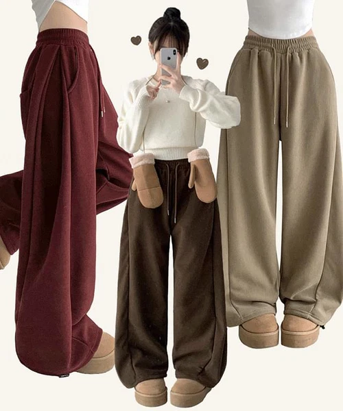 디셈버 2기장 골덴 코듀로이 사이드 핀턱 밑단 스트링 밴딩 벌룬 와이드 조거 트레이닝 기모 팬츠 바지 남녀공용 키작녀 키큰녀 빅사이즈